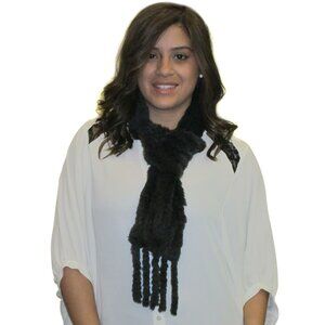 Brown Sheared Mink Knitted Neck Warmer/collar 2968